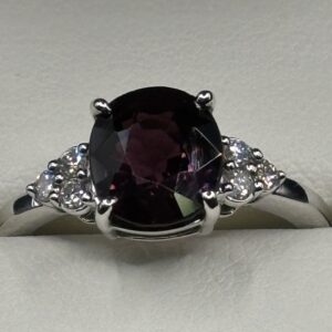 2.30Carat Natural Spinel & Diamond Ring