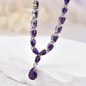 Naturally Amethyst, 48.35 Carat,925 Stirling Silver.  Necklace