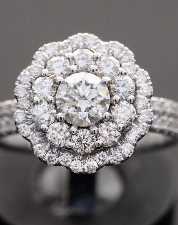 1.61 carat natural diamond ring
