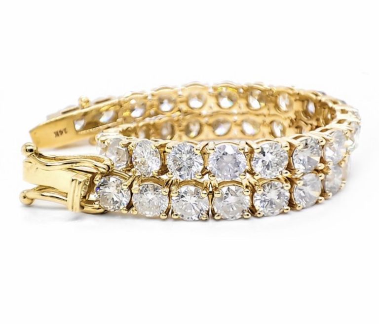 13.02 Carat Natural Diamond Tennis Bracelet. Stock#4422b