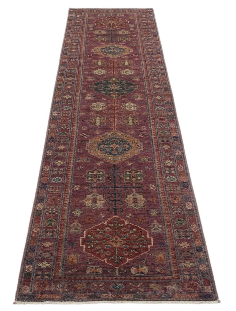 288X81cm “KAZAK” Hand Knotted Runner.Stock #:226478