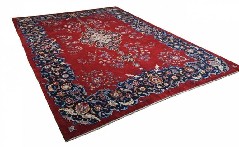 402X295cm KASHAN,Hand Knotted Persian Carpet.Stock#43021